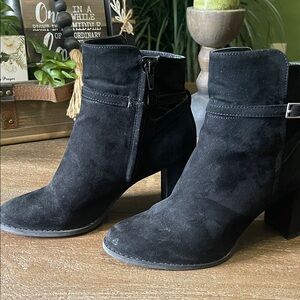 Banana Republic Black Suede Ankle Booties